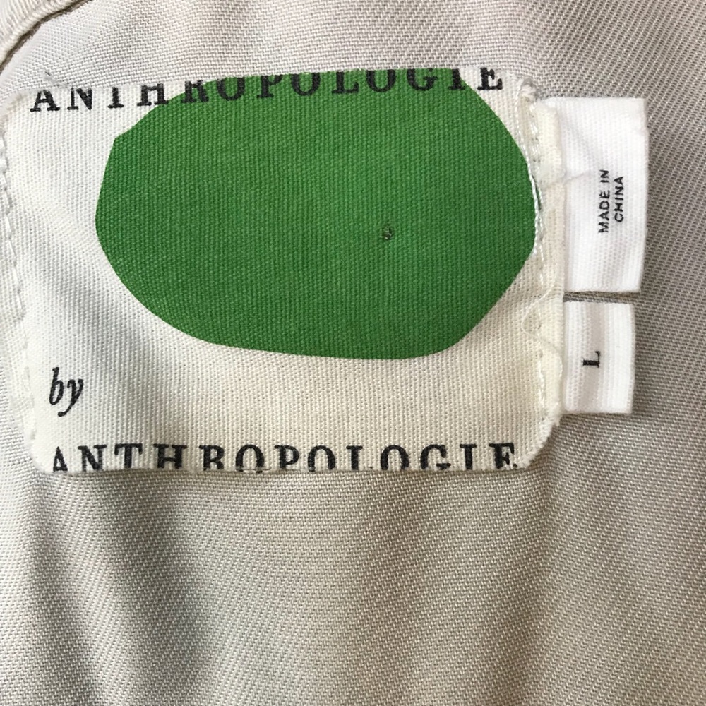 Anthropologie By Anthropologie Long Beige Jacket L - Picture 5 of 8